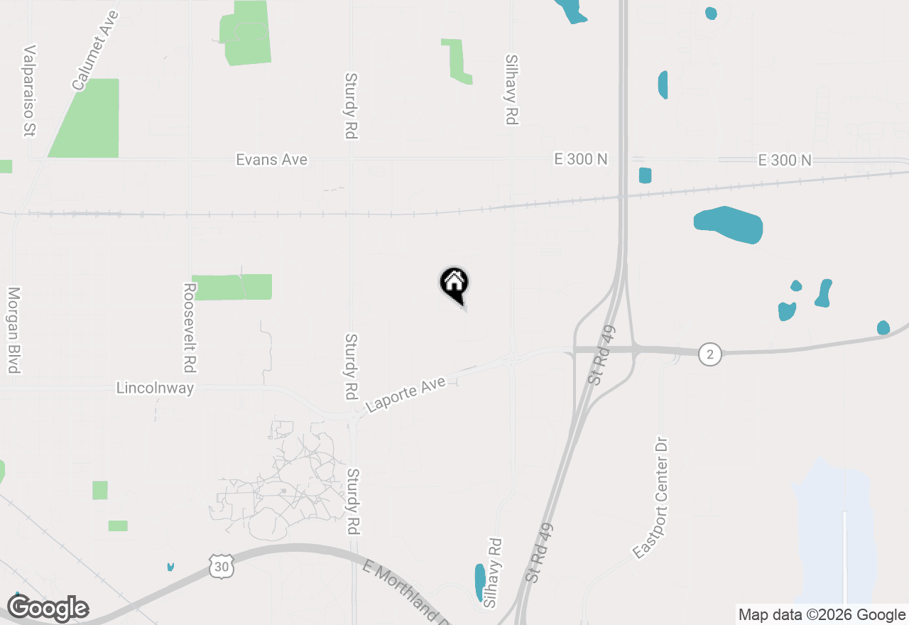 Map of 2410 Primrose Drive, Valparaiso, IN 46383