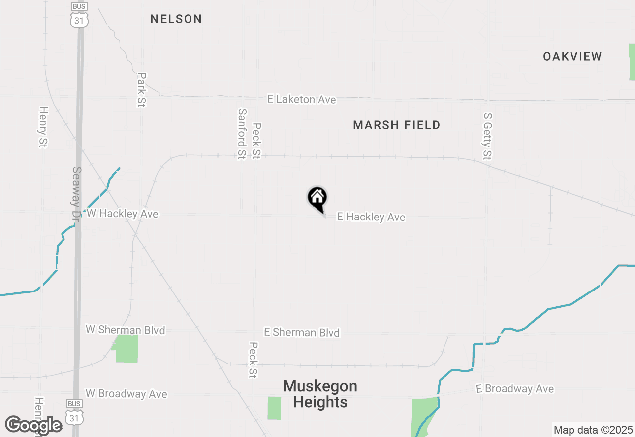 Map of 2202 Hoyt Street, Muskegon Heights, MI 49444
