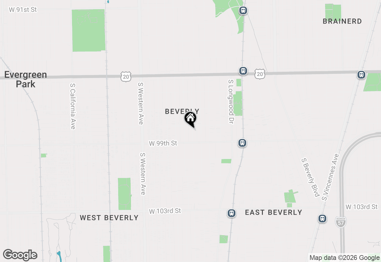 Map of 9814 S Hoyne Avenue, Chicago, IL 60643