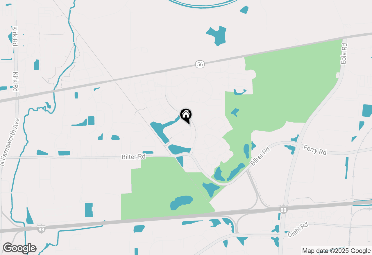 Map of 2434 White Barn Road, Aurora, IL 60502