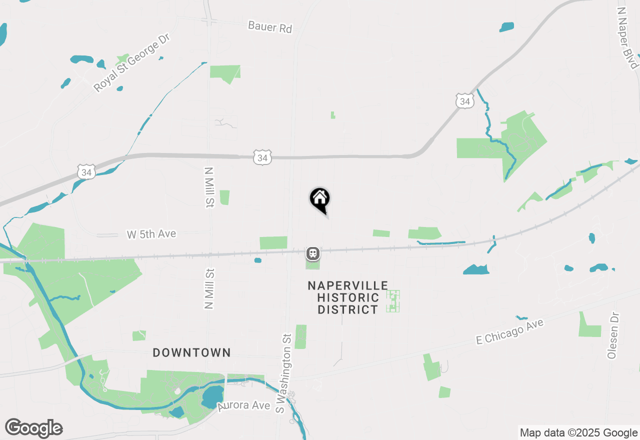 Map of 527 N Ellsworth Street, Naperville, IL 60563