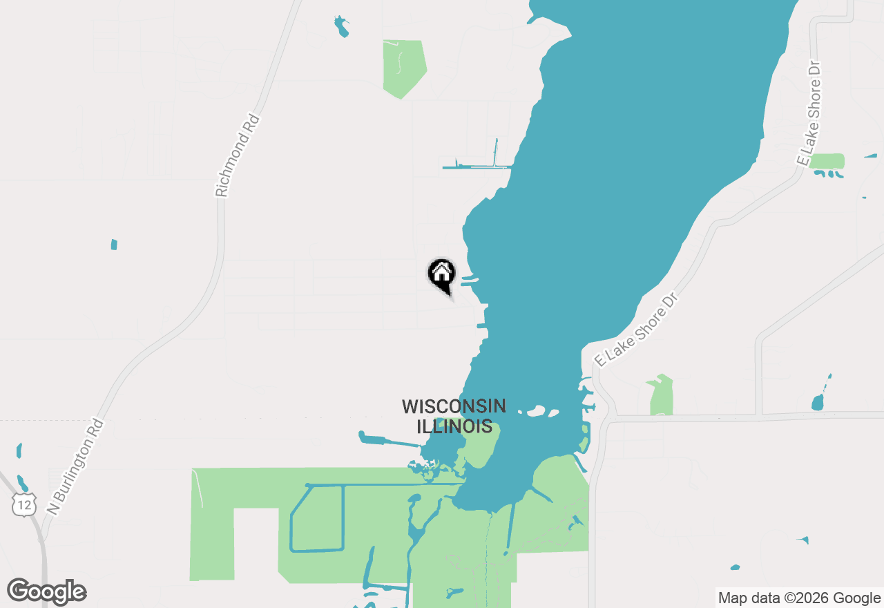 Map of 1524 Sunset Dr, Twin Lakes, WI 53181