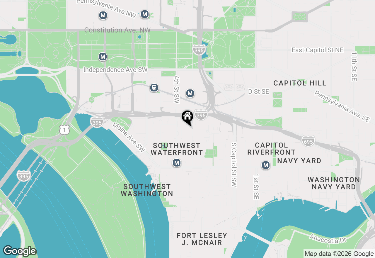 Map of 729 3rd Street Sw, Washington, DC 20024
