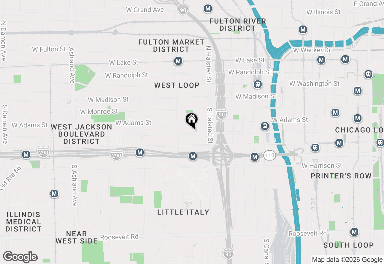 Map of 900 W Jackson Boulevard #3W, Chicago, IL 60607