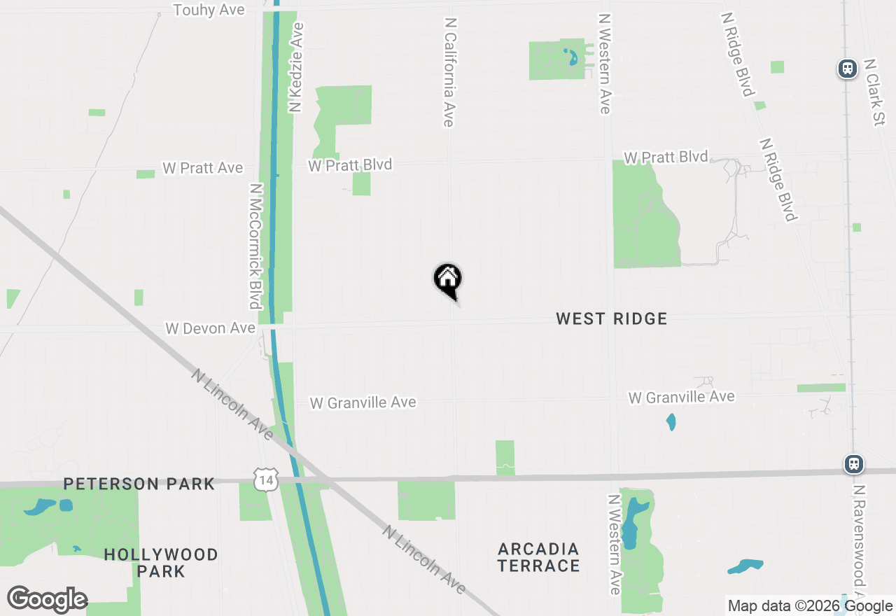 Map of 6420 N California Avenue, Chicago, IL 60645