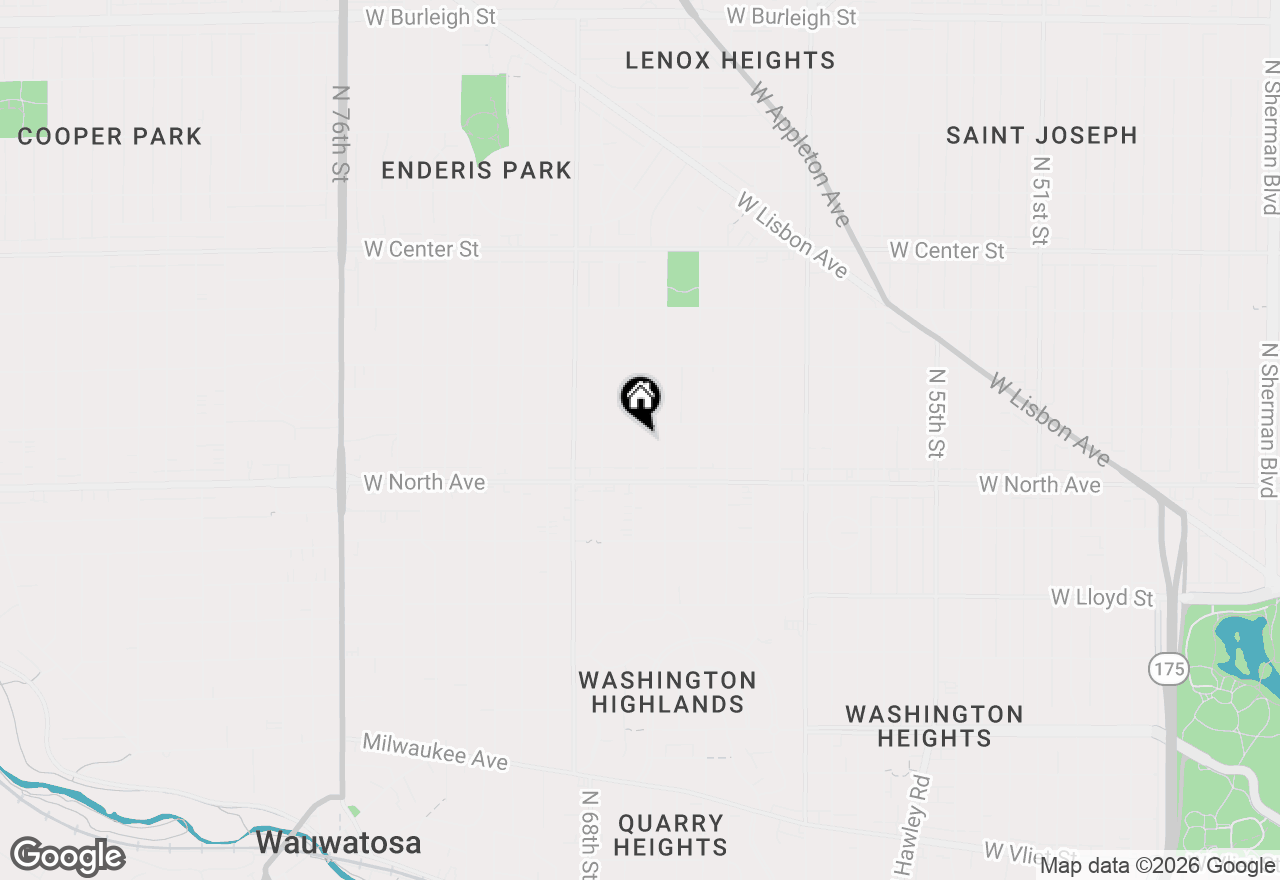 Map of 2356 N 66th St, Wauwatosa, WI 53213