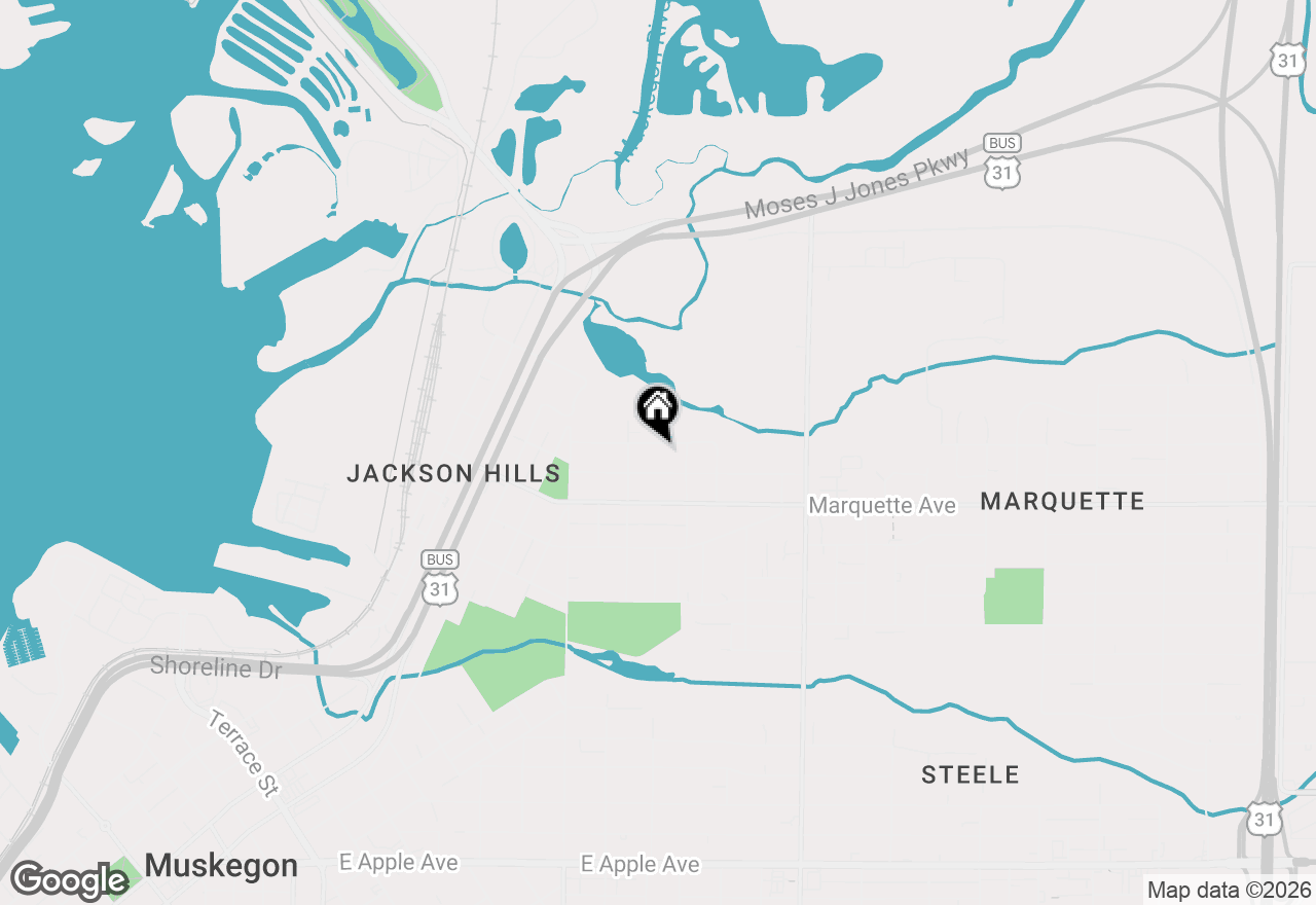 Map of 549 Adams Avenue, Muskegon, MI 49442