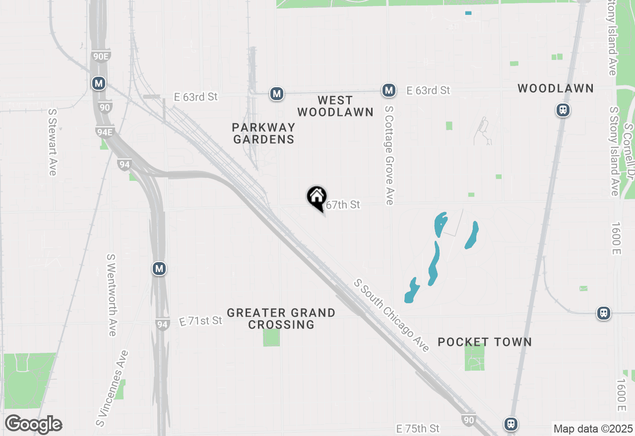 Map of 6726 S Rhodes Avenue, Chicago, IL 60637