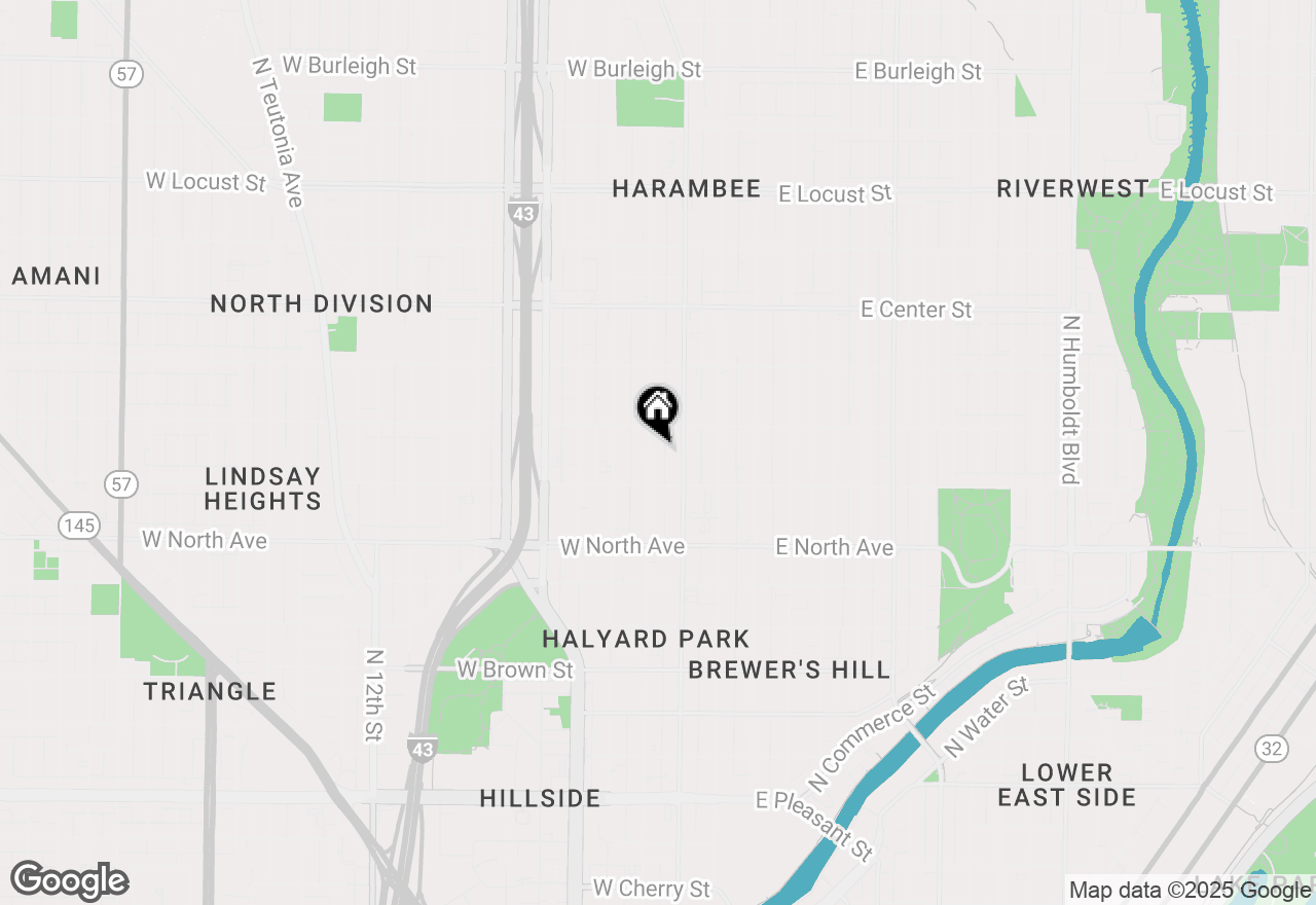 Map of 2444 N 4th St #2446, Milwaukee, WI 53212