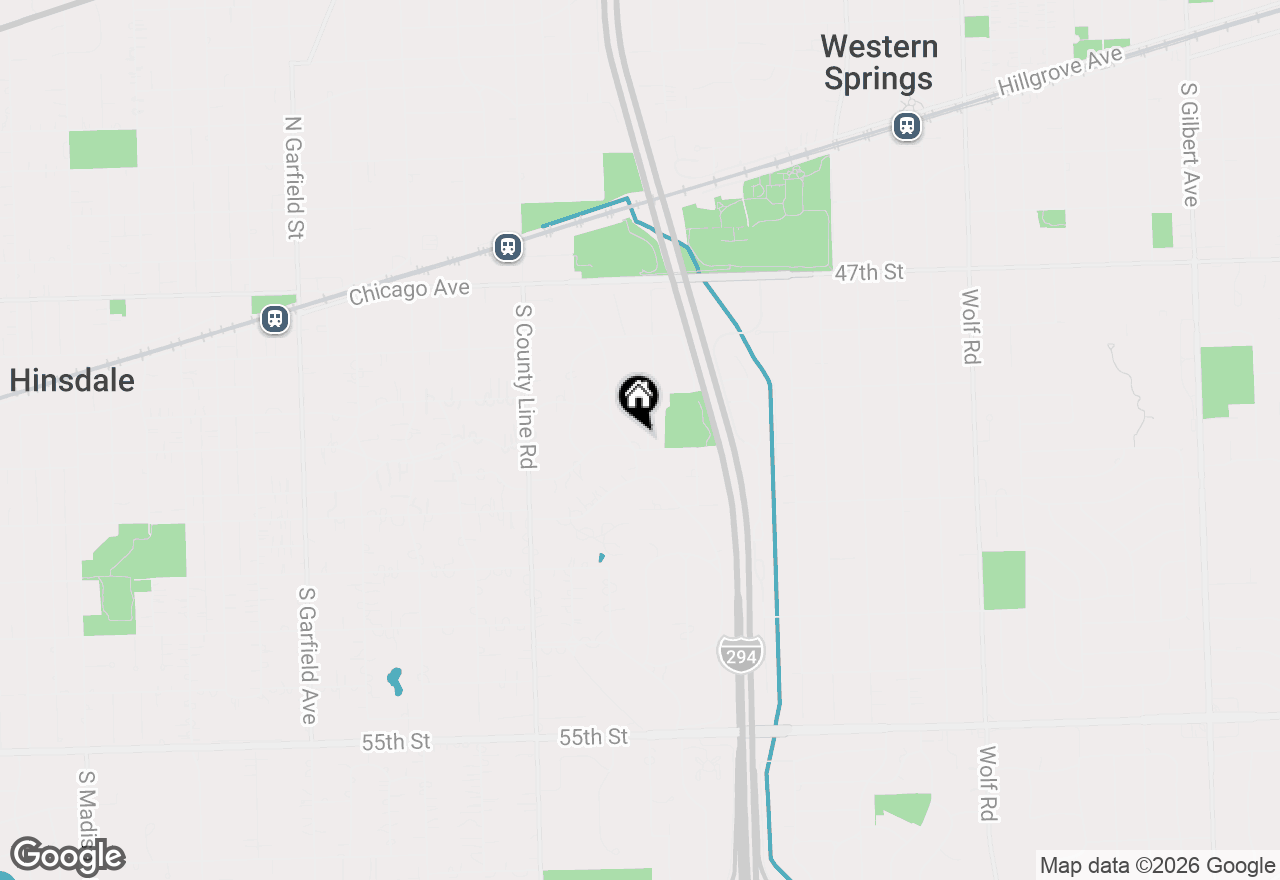 Map of 325 Princeton Road, Hinsdale, IL 60521