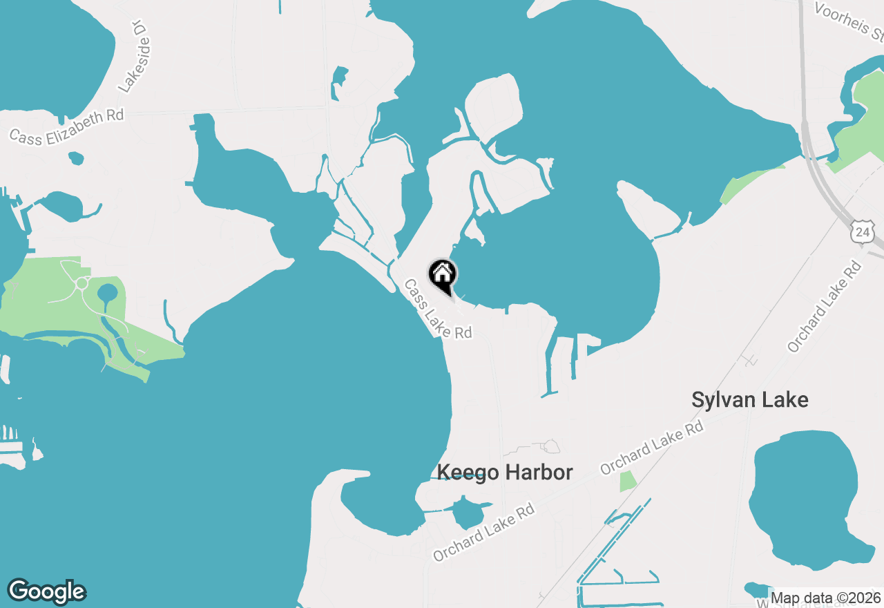 Map of 1611 Cass Lake Rd Road #C, Keego Harbor, MI 48320