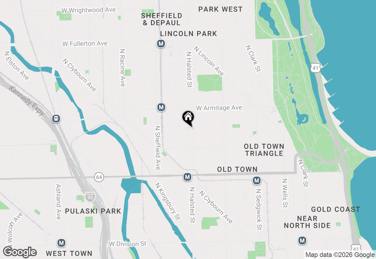 Map of 1870 N Halsted Street #1F, Chicago, IL 60614