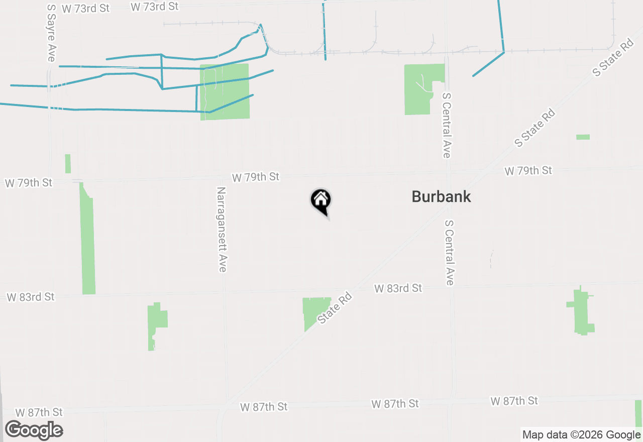 Map of 8037 Mcvicker Avenue, Burbank, IL 60459