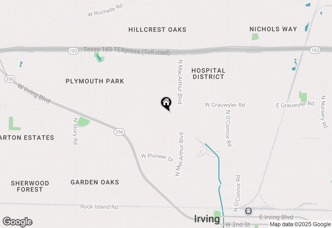 Map of 1228 W Grauwyler Road, Irving, TX 75061