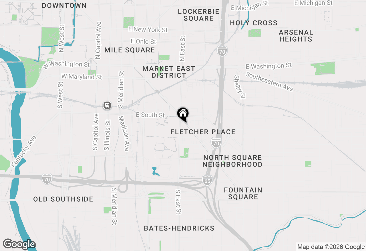 Map of 435 Virginia Avenue #506, Indianapolis, IN 46203