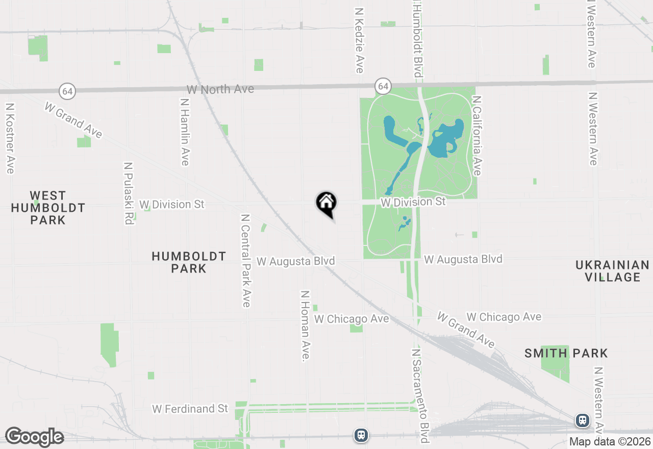 Map of 1112 N Spaulding Avenue, Chicago, IL 60651