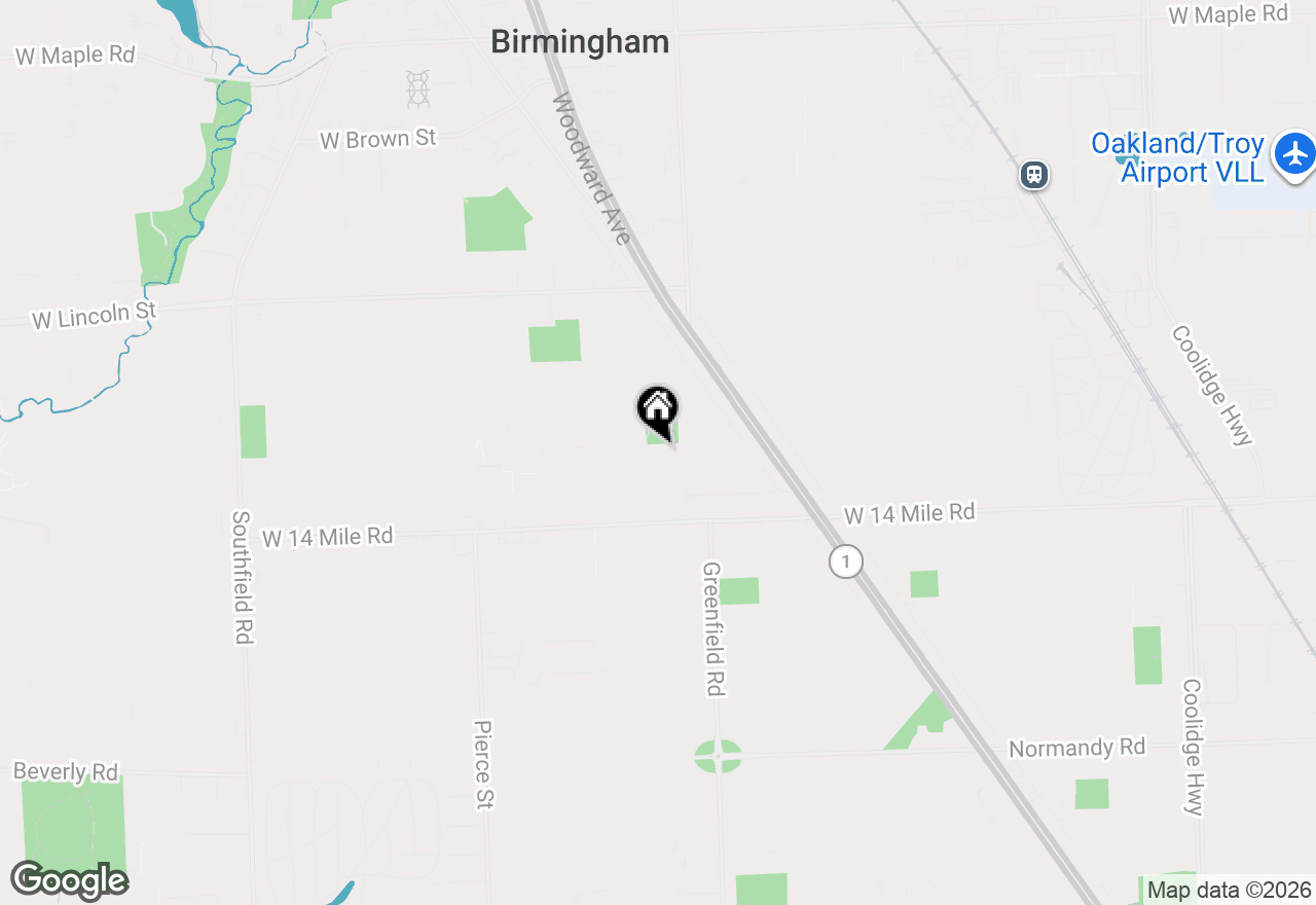 Map of 960 Davis Avenue, Birmingham, MI 48009