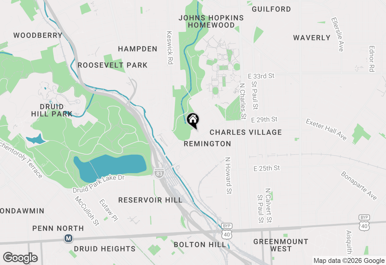 Map of 2928 Miles Avenue, Baltimore, MD 21211