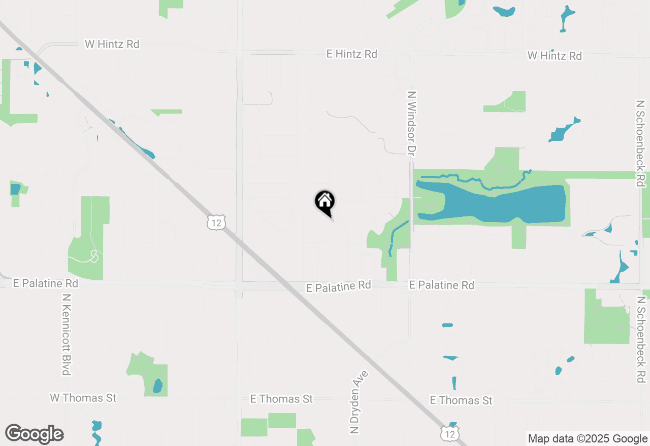 Map of 802 E Cherry Lane, Arlington Heights, IL 60004