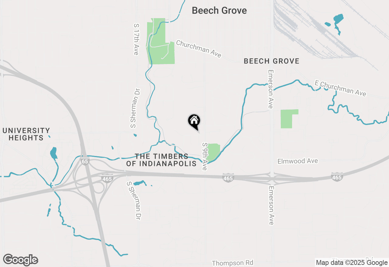 Map of 1024 Rotherham Lane, Beech Grove, IN 46107