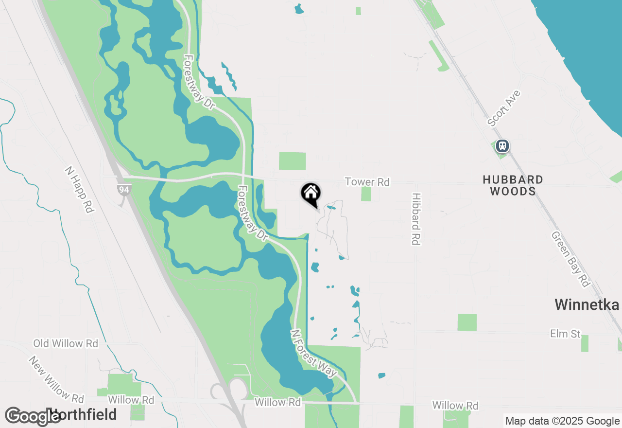 Map of 804 Boal Parkway, Winnetka, IL 60093