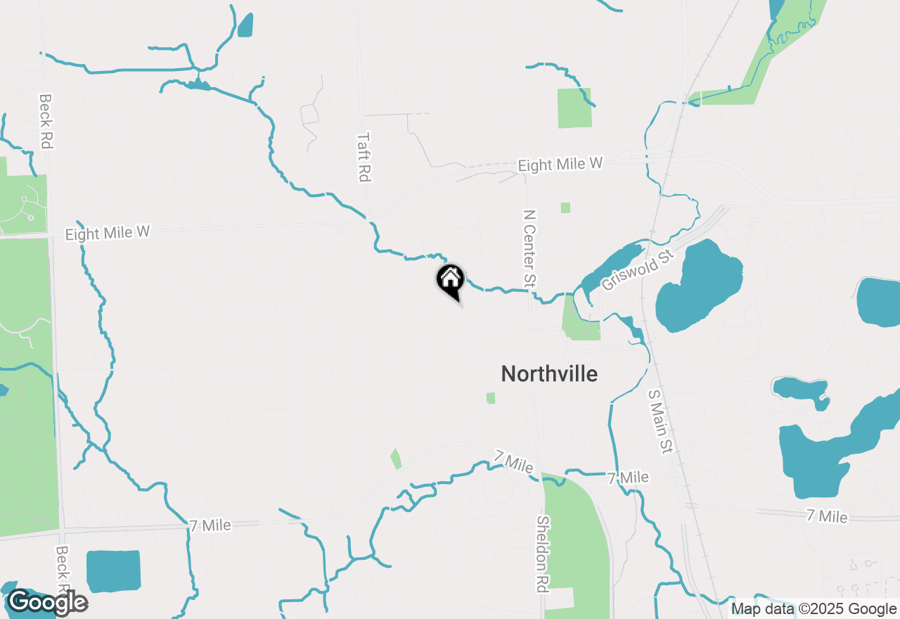 Map of 404 Dubuar Street, Northville, MI 48167