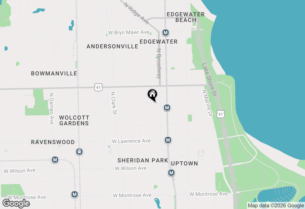 Map of 1234 W Winnemac Avenue #4, Chicago, IL 60640
