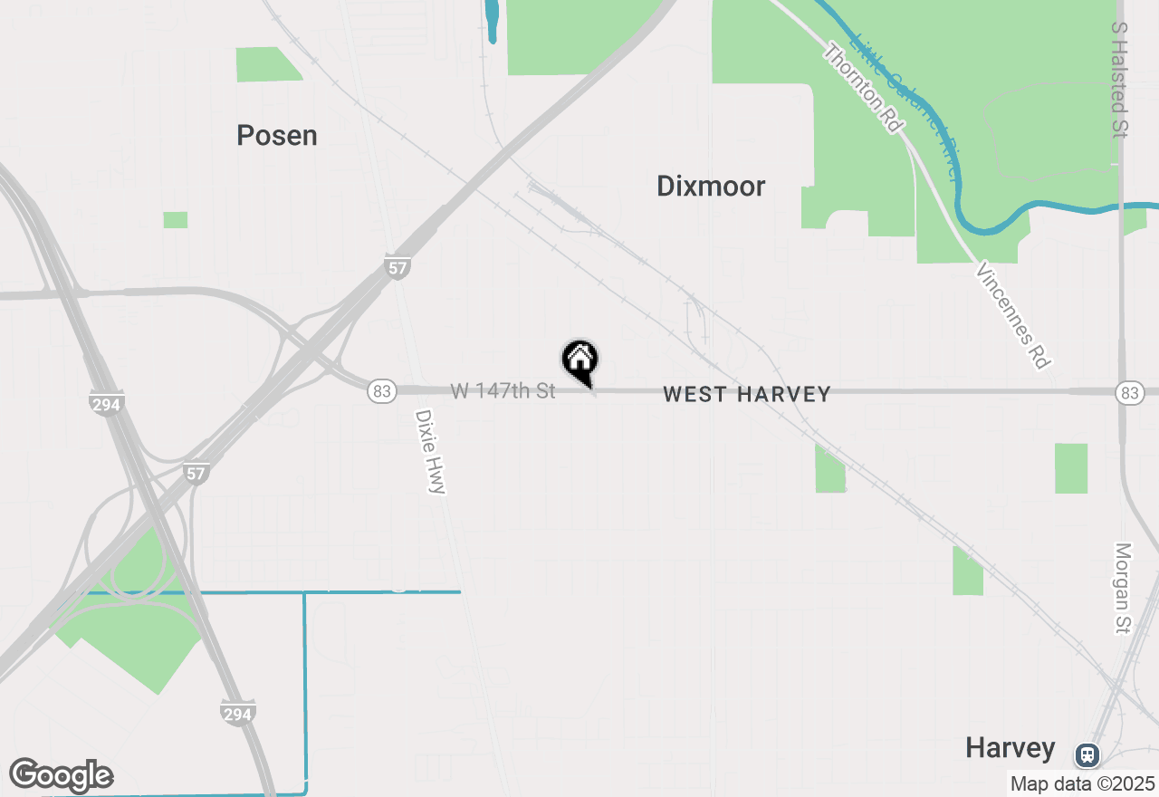 Map of 184 W 147th Street, Harvey, IL 60426