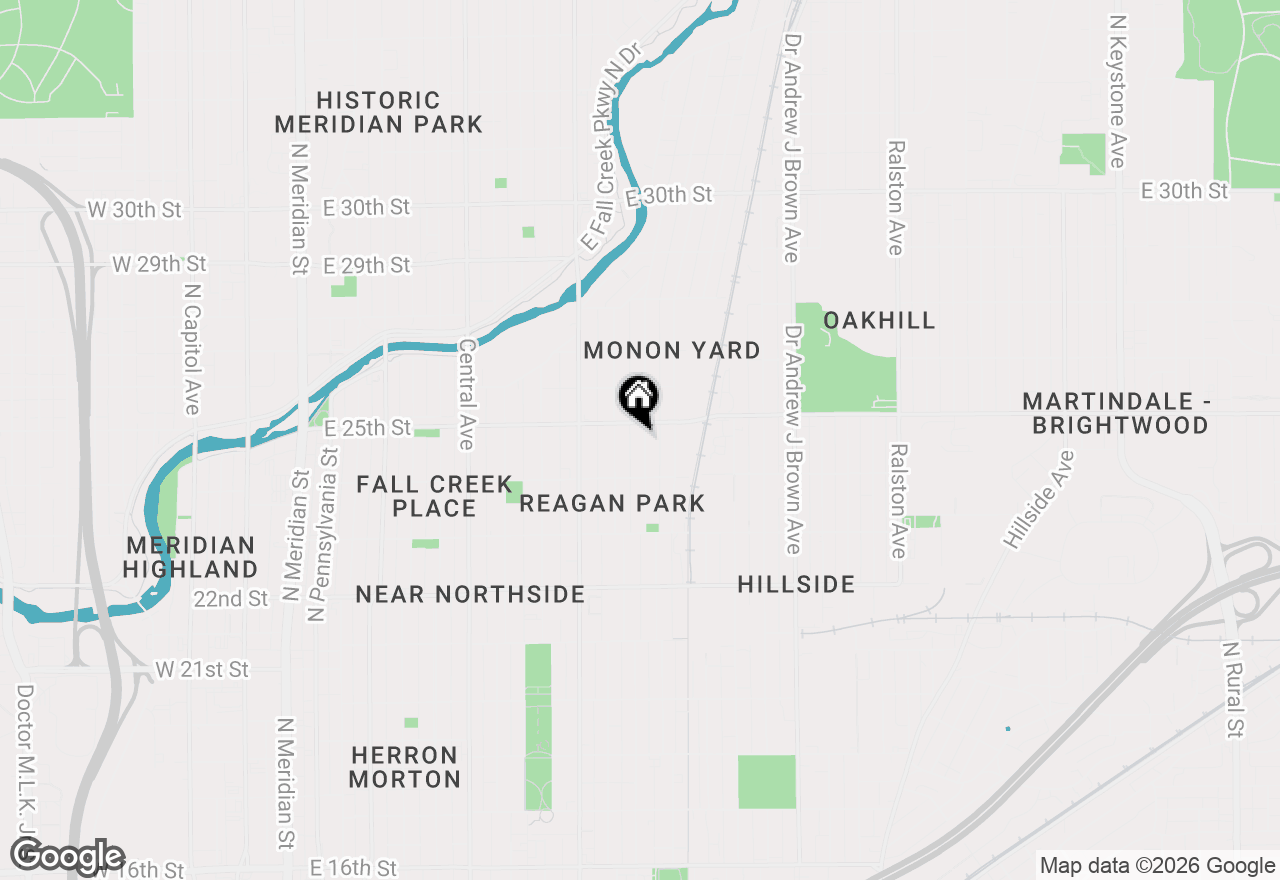 Map of 2442 Guilford Avenue, Indianapolis, IN 46205
