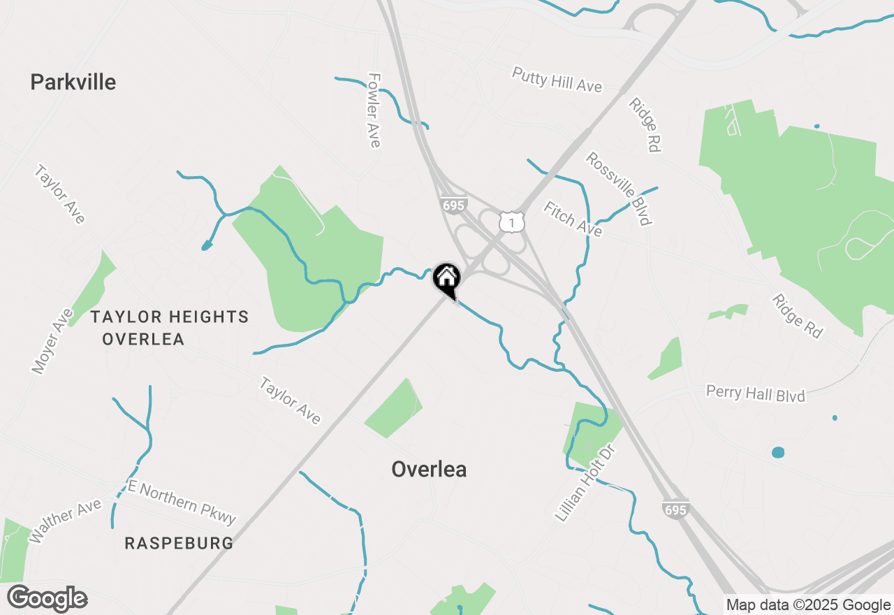 Map of 7701 Belair #REAR GARAGE, Nottingham, MD 21236