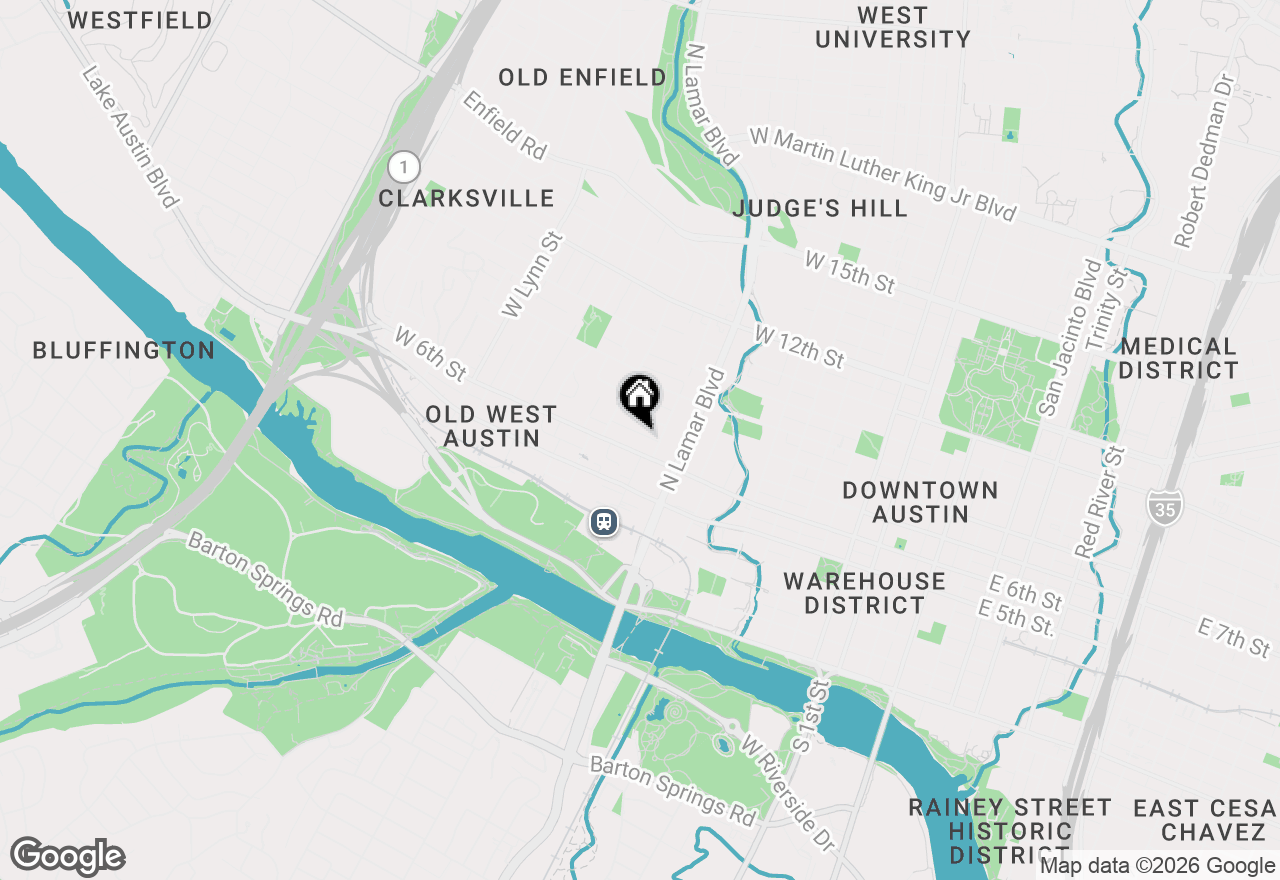 Map of 1106 W 6th St #206, Austin, TX 78703
