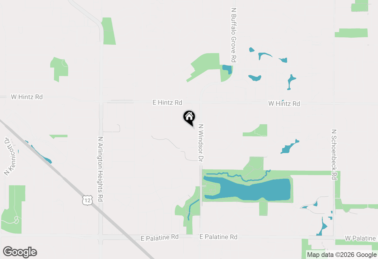 Map of 1214 E Suffield Drive, Arlington Heights, IL 60004