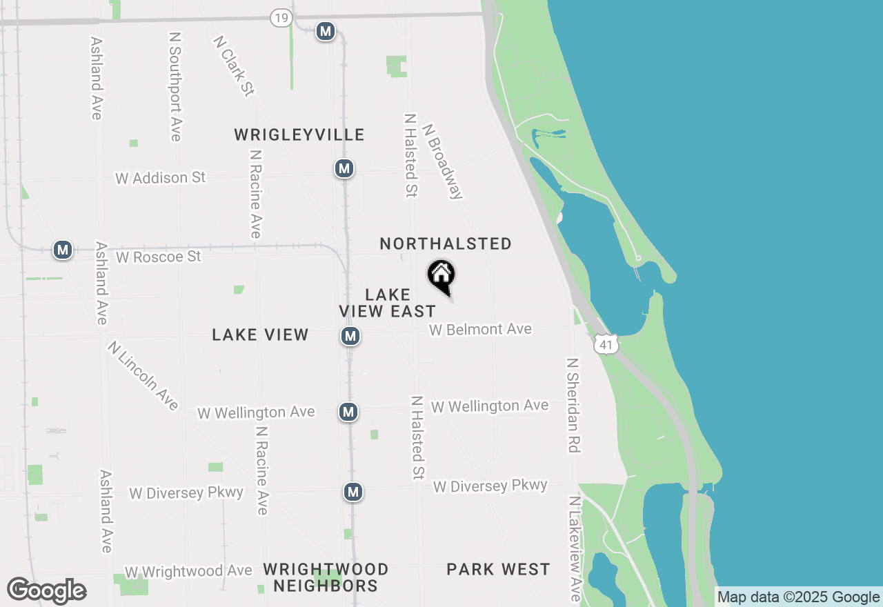 Map of 718 W Melrose Street #1W, Chicago, IL 60657