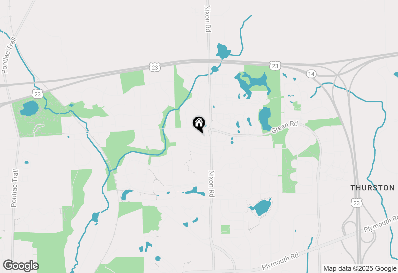 Map of 2836 Ridington Road, Ann Arbor, MI 48105