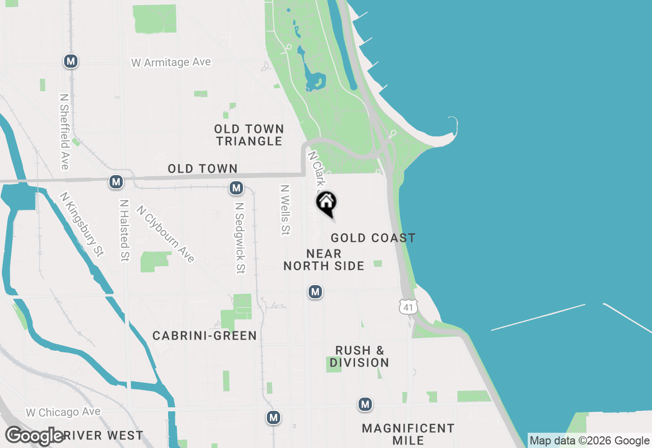 Map of 88 W Schiller Street #1105L, Chicago, IL 60610