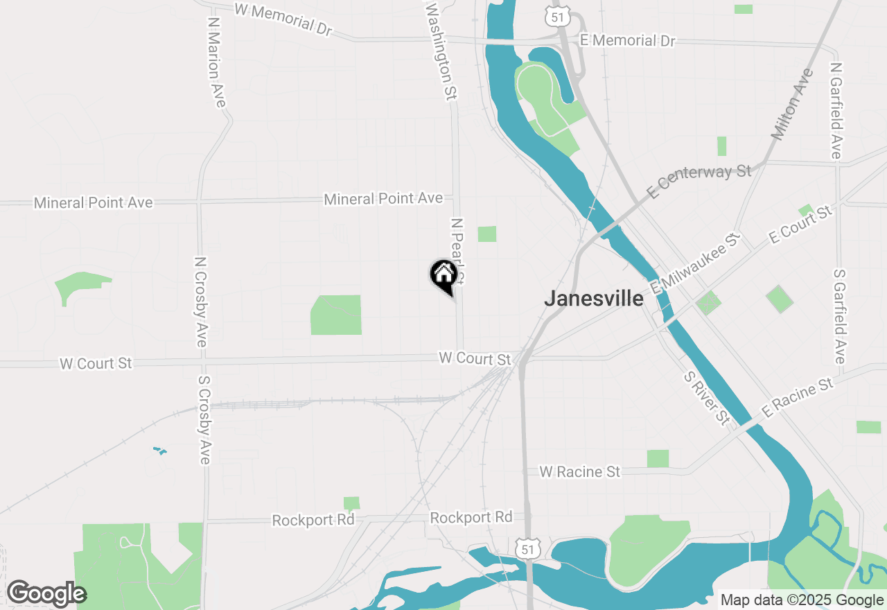 Map of 214 N Chatham Street, Janesville, WI 53548