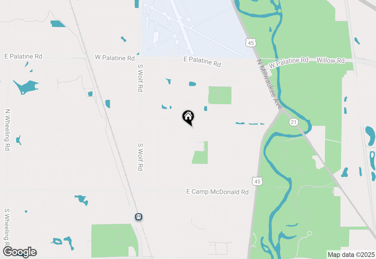 Map of 1819 N Aralia Drive, Mount Prospect, IL 60056