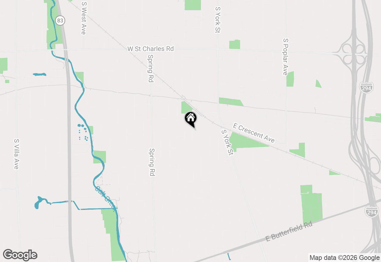 Map of 598 S Parkside Avenue, Elmhurst, IL 60126