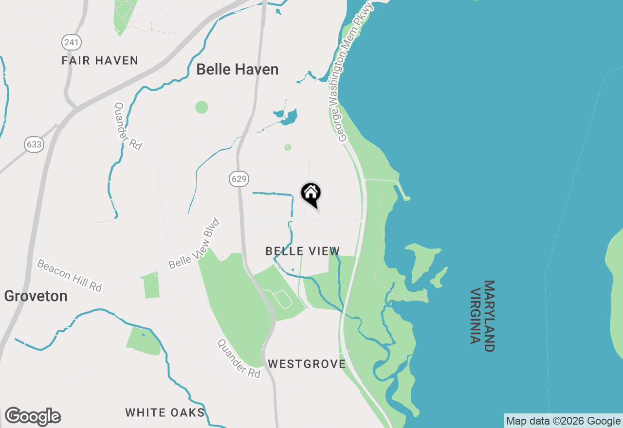 Map of 1306 Belle View Boulevard #A2, Alexandria, VA 22307