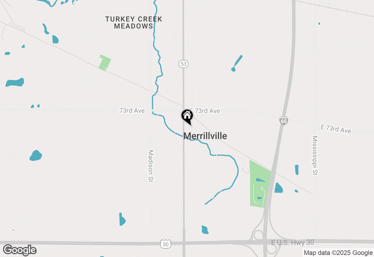 Map of 7411 Broadway, Merrillville, IN 46410