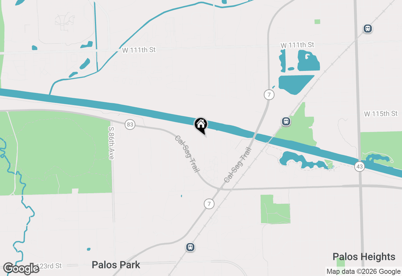 Map of 11524 S Old Prague Path, Palos Park, IL 60464