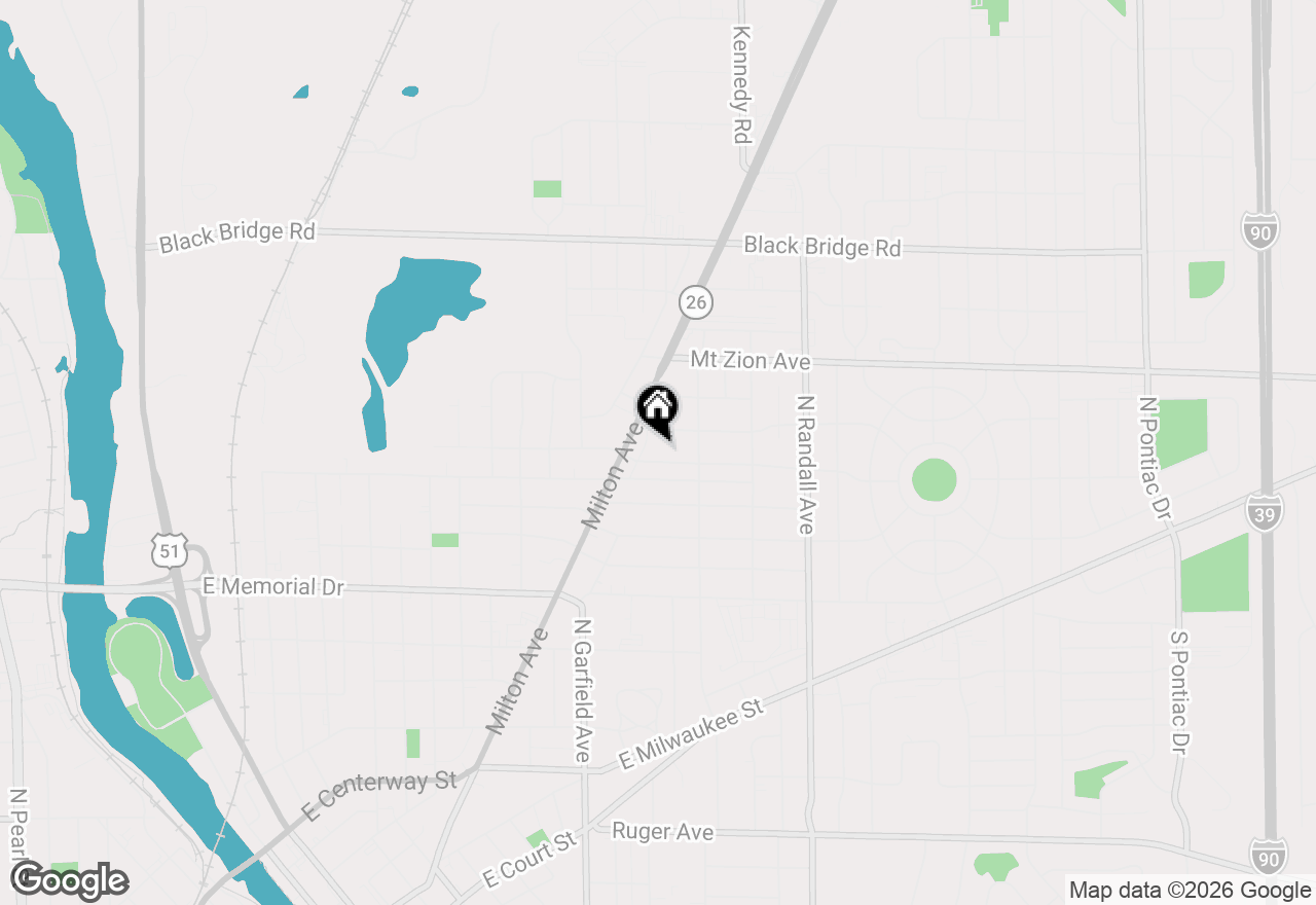 Map of 1121 Hawthorne Ave, Janesville, WI 53545