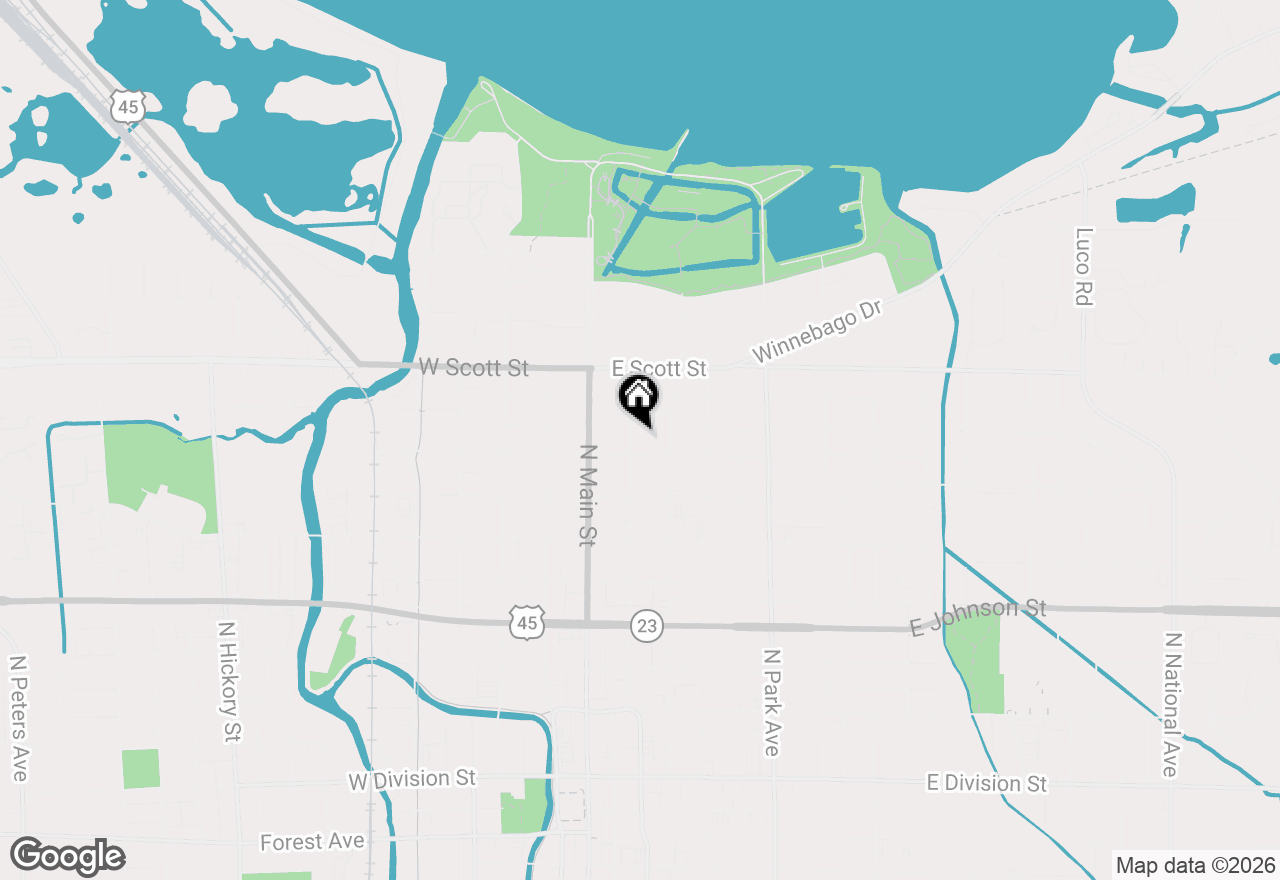 Map of 377 Marquette St, Fond Du Lac, WI 54935