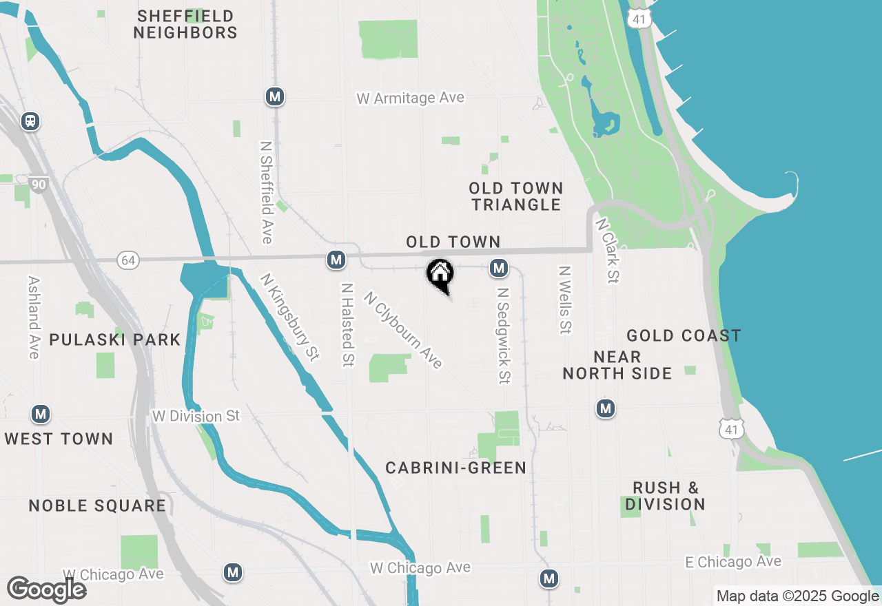 Map of 1438 N Mohawk Street #A, Chicago, IL 60610