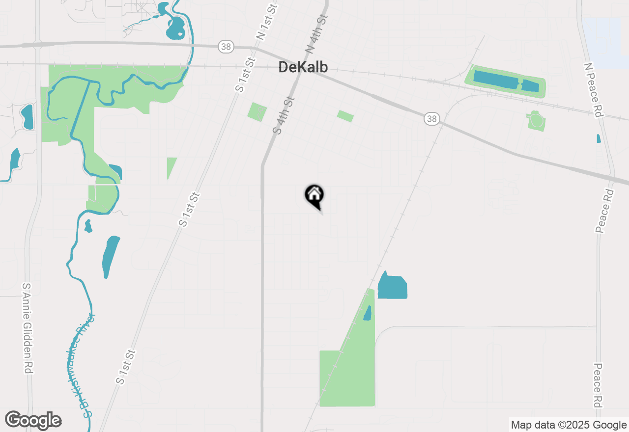 Map of 405 & 405 1/2 S 7th Street, Dekalb, IL 60115