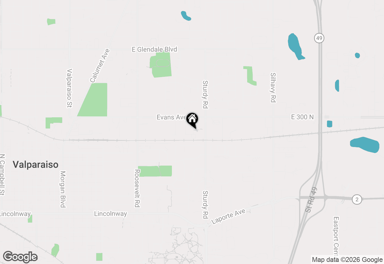 Map of 903 Hampton Court, Valparaiso, IN 46383
