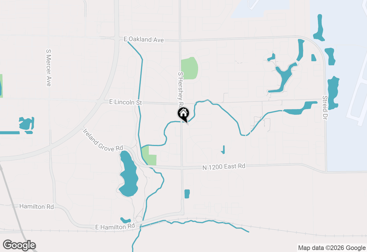 Map of 1304 S Hershey Road, Bloomington, IL 61704