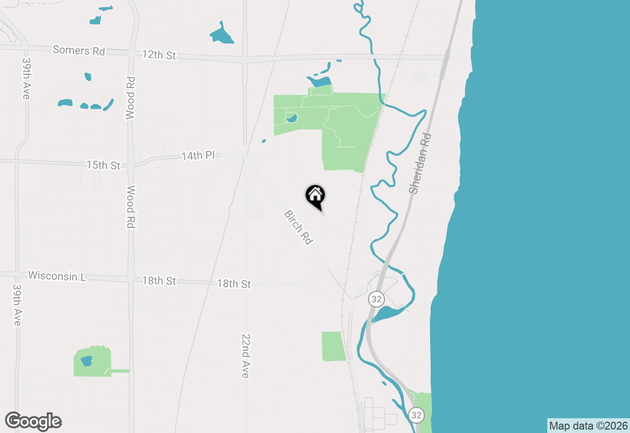 Map of 1615 17th Ave, Kenosha, WI 53140