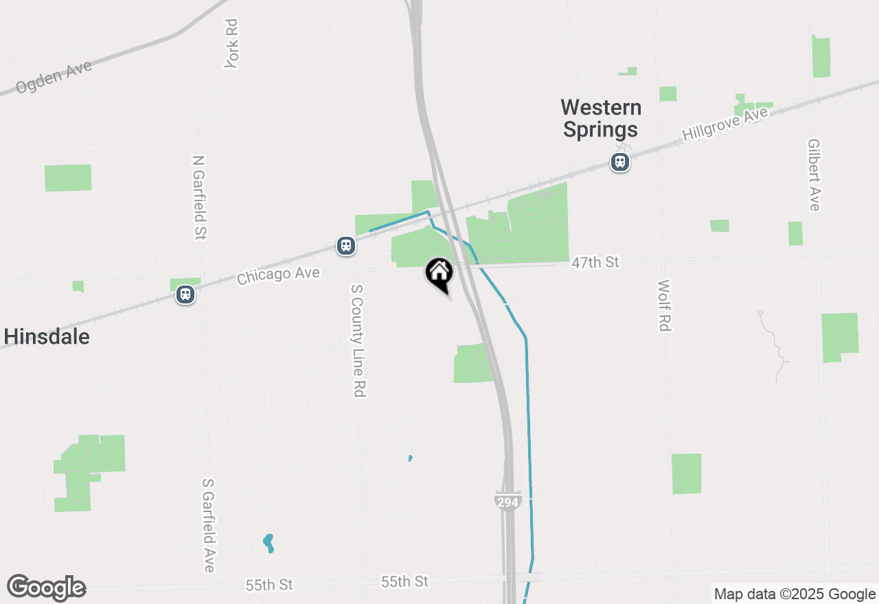Map of 46 Springlake Avenue, Hinsdale, IL 60521