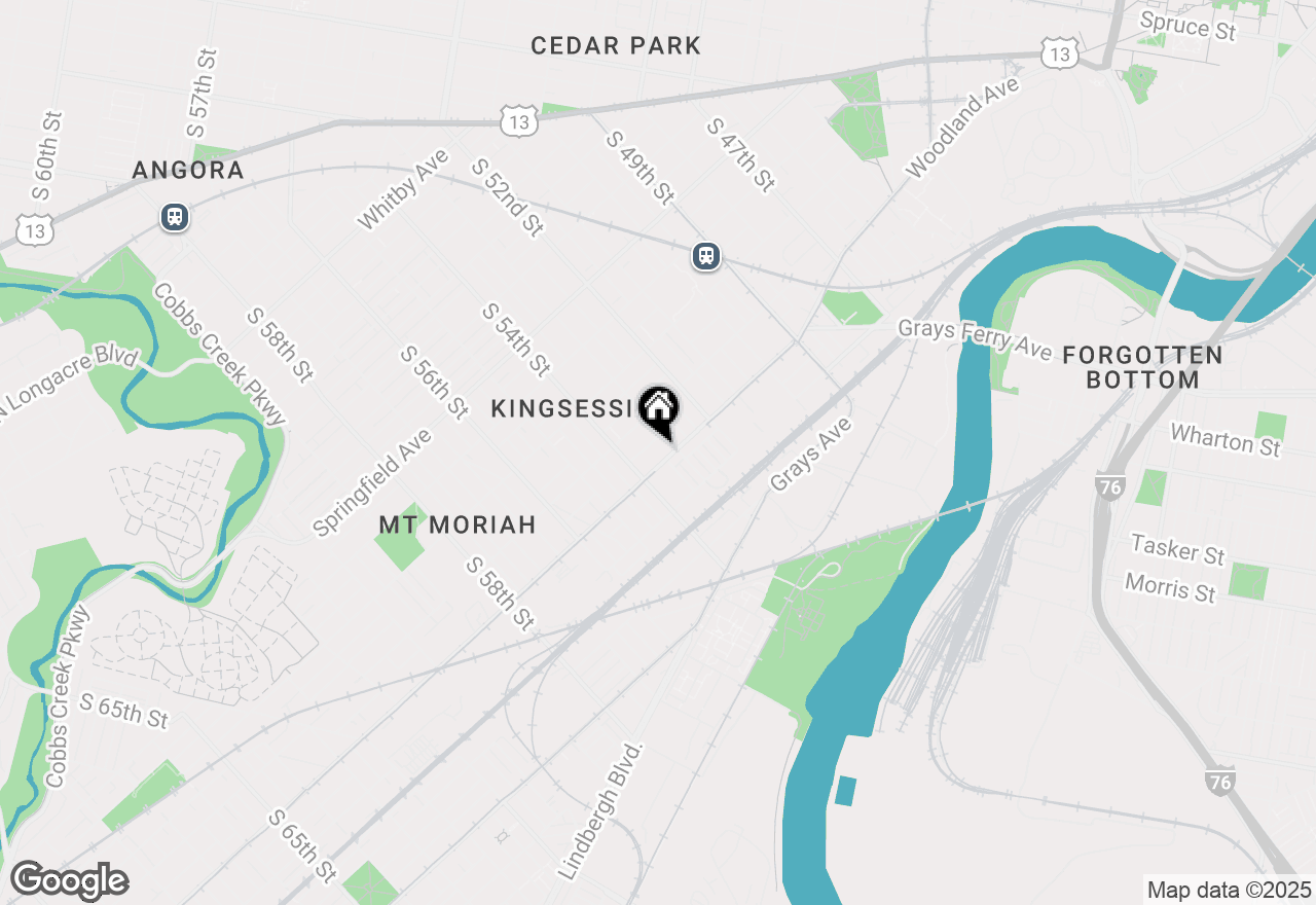 Map of 5329 Woodland Avenue #FLR #2/REAR, Philadelphia, PA 19143